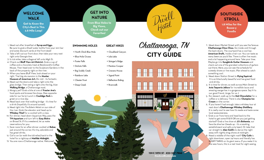 Chattanooga City Guide - Welcome Map front
