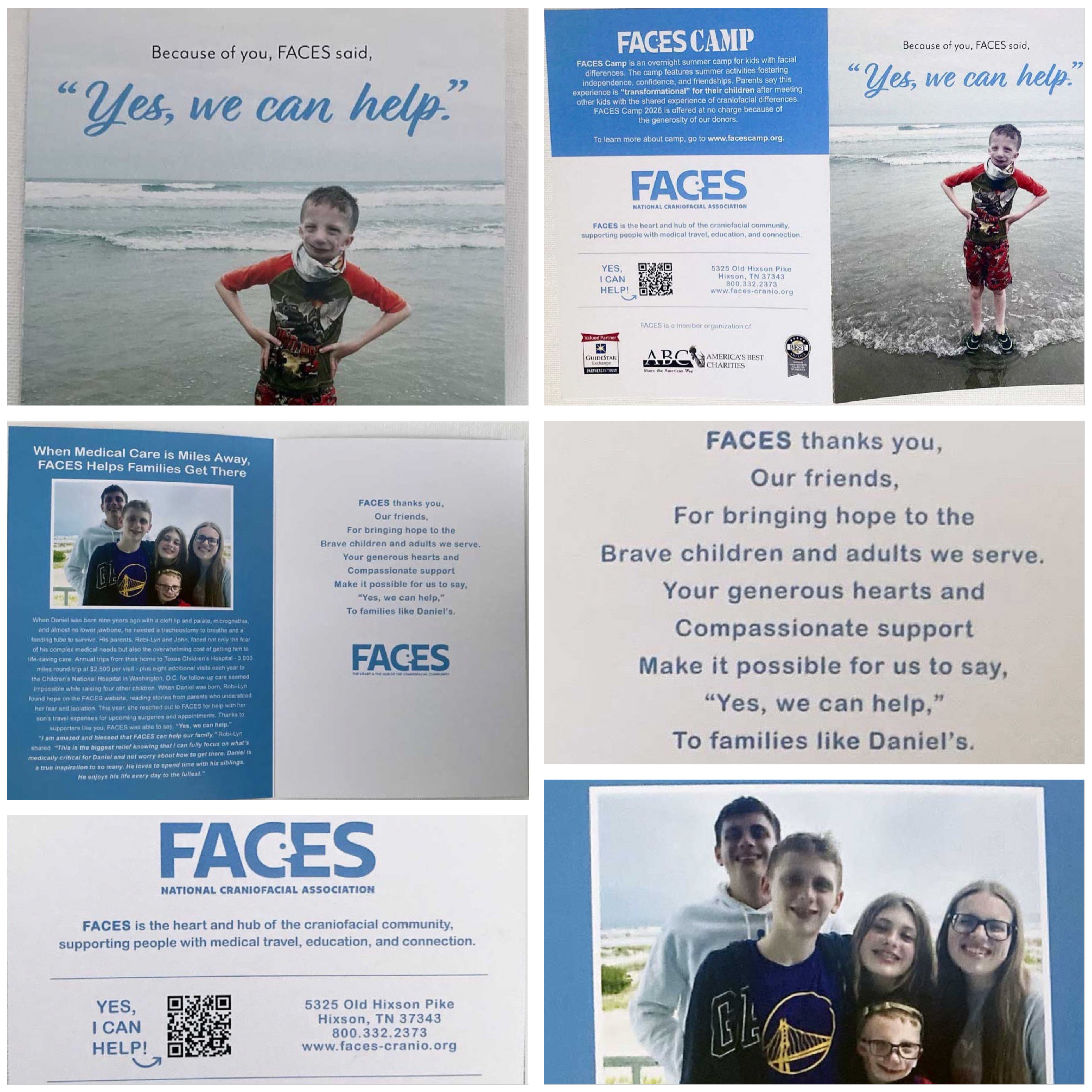 FACES marketing materials