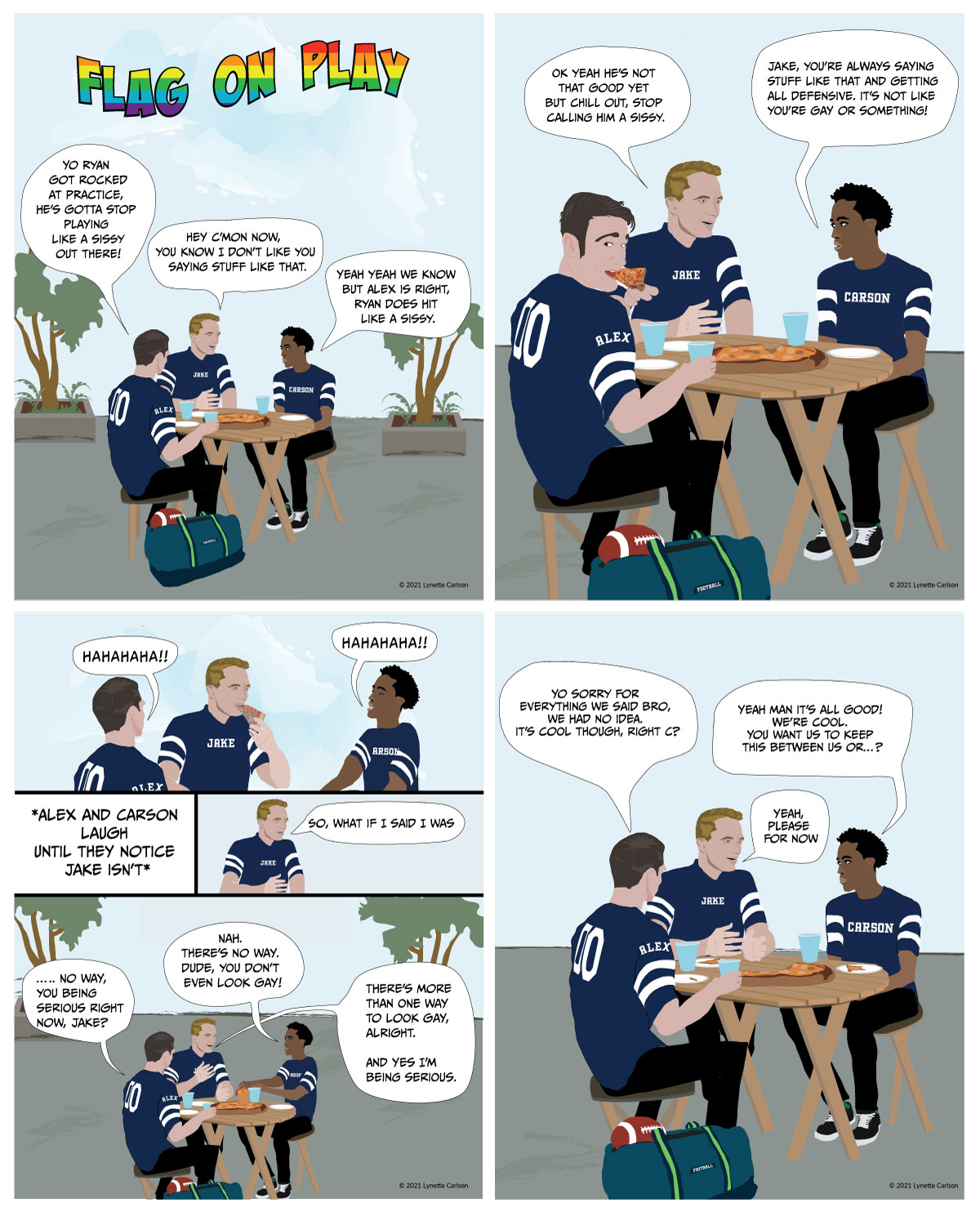 Flag on Play Comic Strip